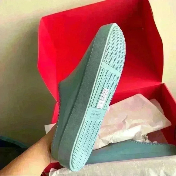 NWB HUNTER Unisex In/Out Bloom Algae Foam, Birdseye Blue Size 14 (12 UK) - Picture 9 of 11